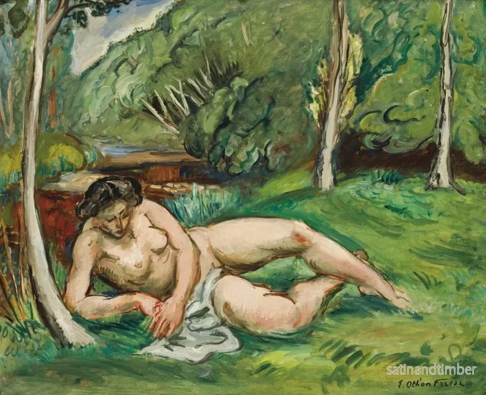 Reproduktion av målningen Nu allongé dans un paysage - Émile Othon Friesz - Bild 2