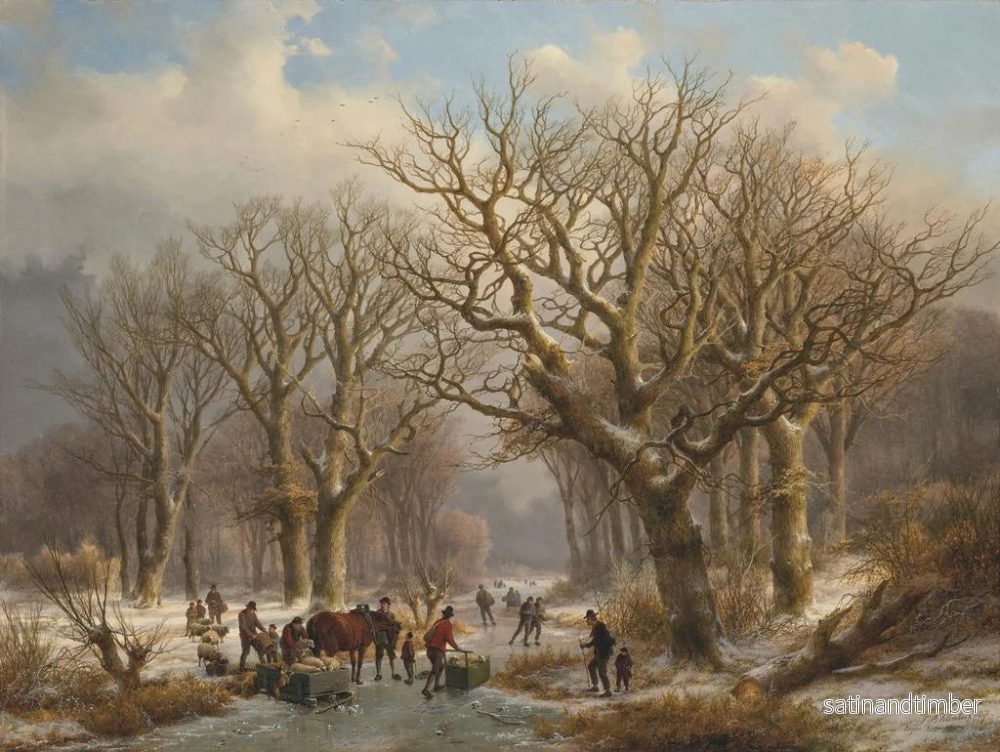 Reproduktion av målningen En vinterlandskap - Johann Bernhard Klombeck - Bild 2
