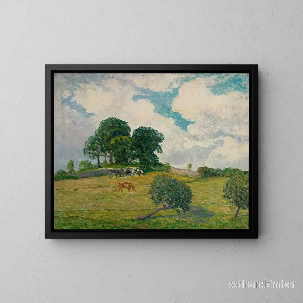 Reproduktion av målningen av de vita molnen i Rosporden - Maxime Maufra