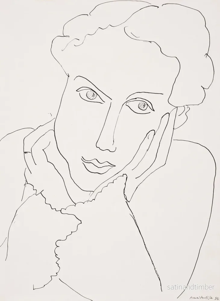 Reproduction du dessin Femme pensive – Henri Matisse Reproduction du dessin Femme pensive – Henri Matisse