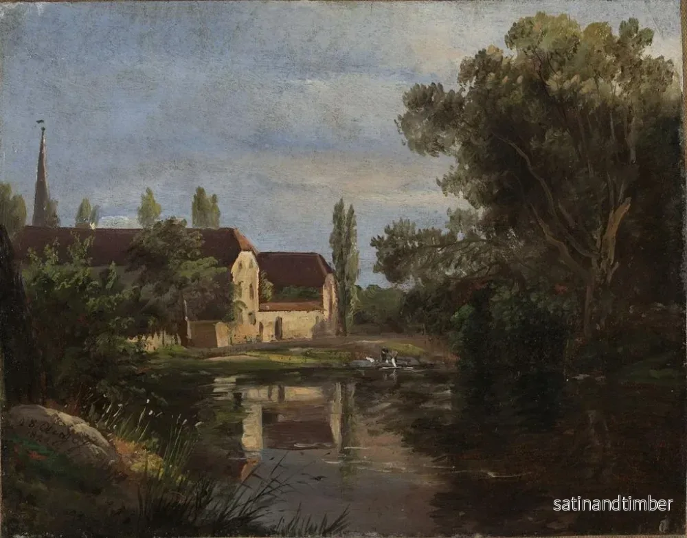 Reproduktion av målningen Vue de Plauen sur la rivière Weisseritz - Johan Christian Dahl - Bild 2