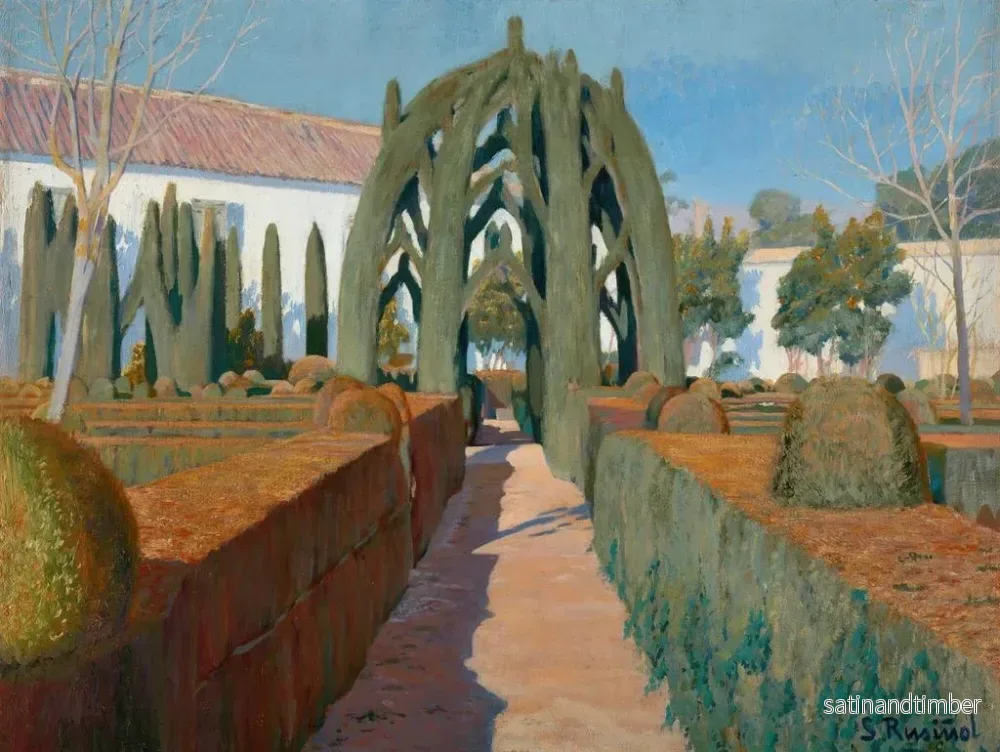 Reproduktion av målningen Le Jardin de la Danseuse Granada - Santiago Rusiñol - Bild 2