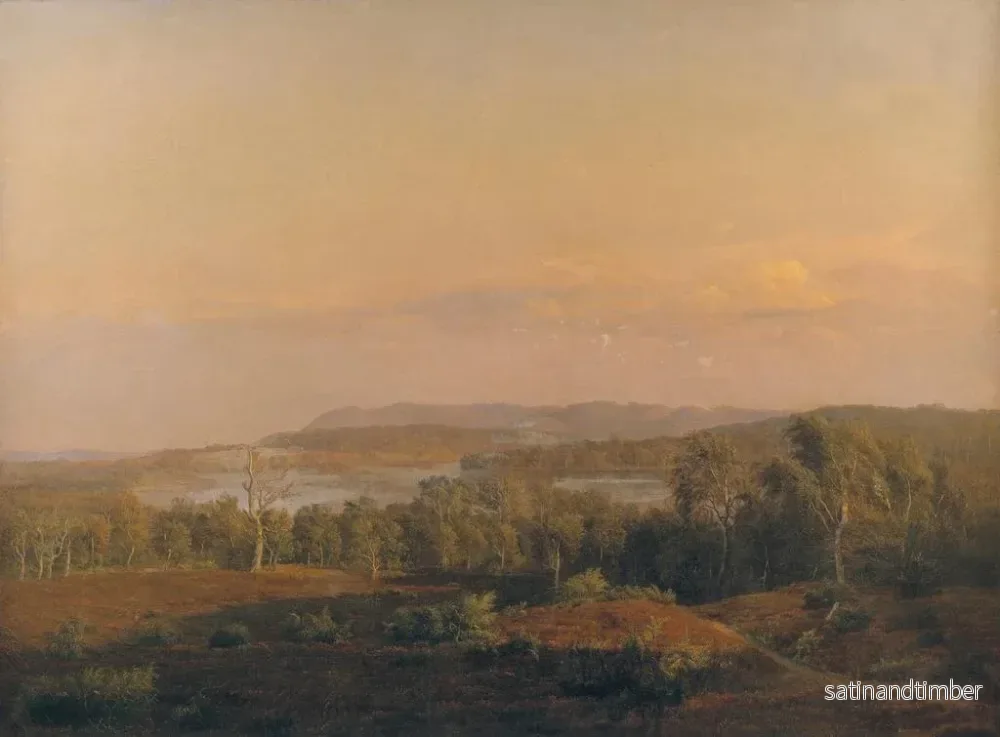 Reproduktion av målningen En vy mot Himmelbjerget, Jylland, vid skymningen - Dankvart Dreyer - Bild 2