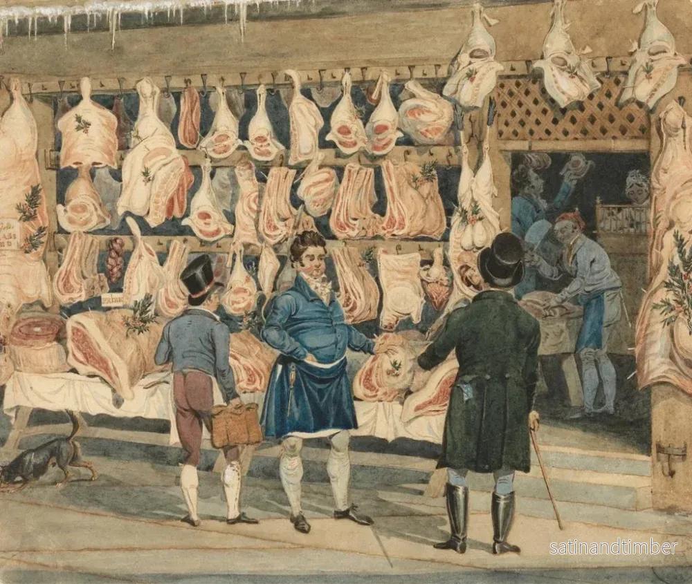Reproduktion av målningen Le Marché de la Viande - James Pollard - Bild 2