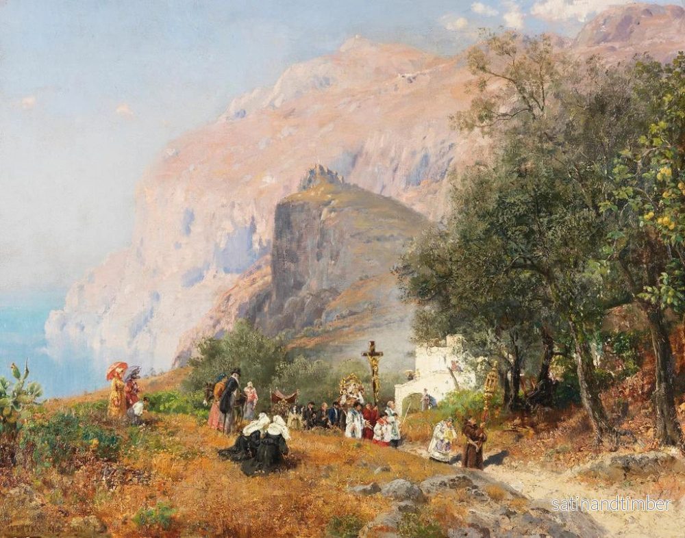 Reproduktion av målningen Procession à Capri - Carl Wuttke - Bild 2