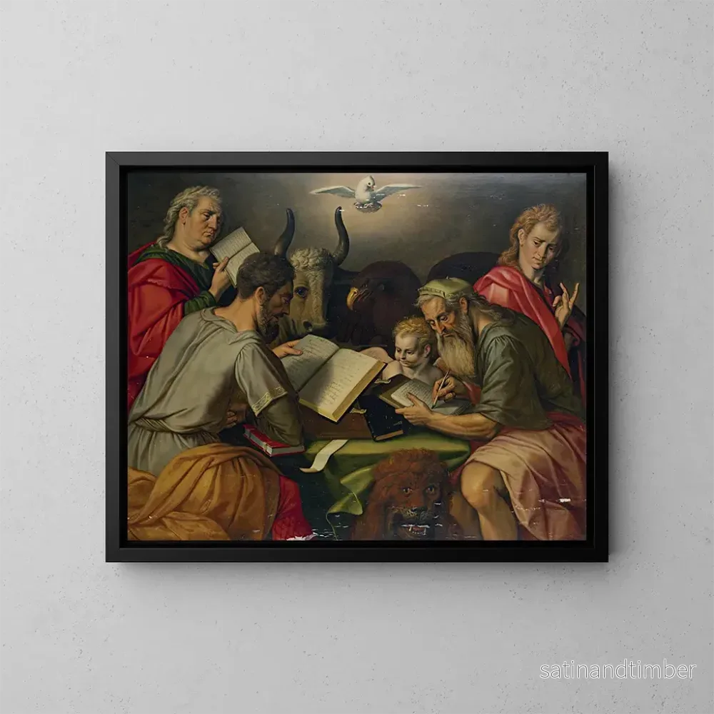 Reproduktion av målningen Les Quatre Évangélistes – Frans Floris Reproduktion av målningen Les Quatre Évangélistes – Frans Floris