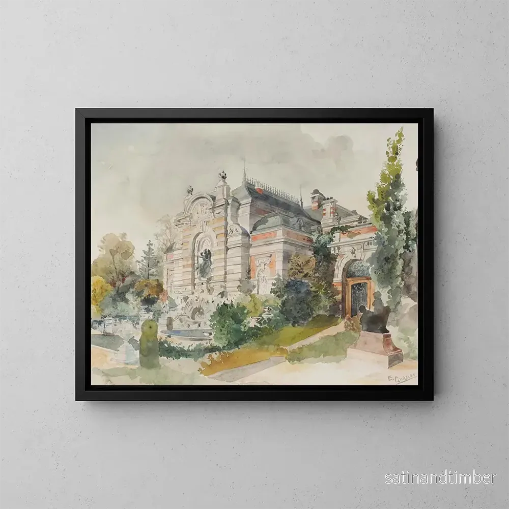 Reproduktion av målningen Villa i en park - Ernst Graner