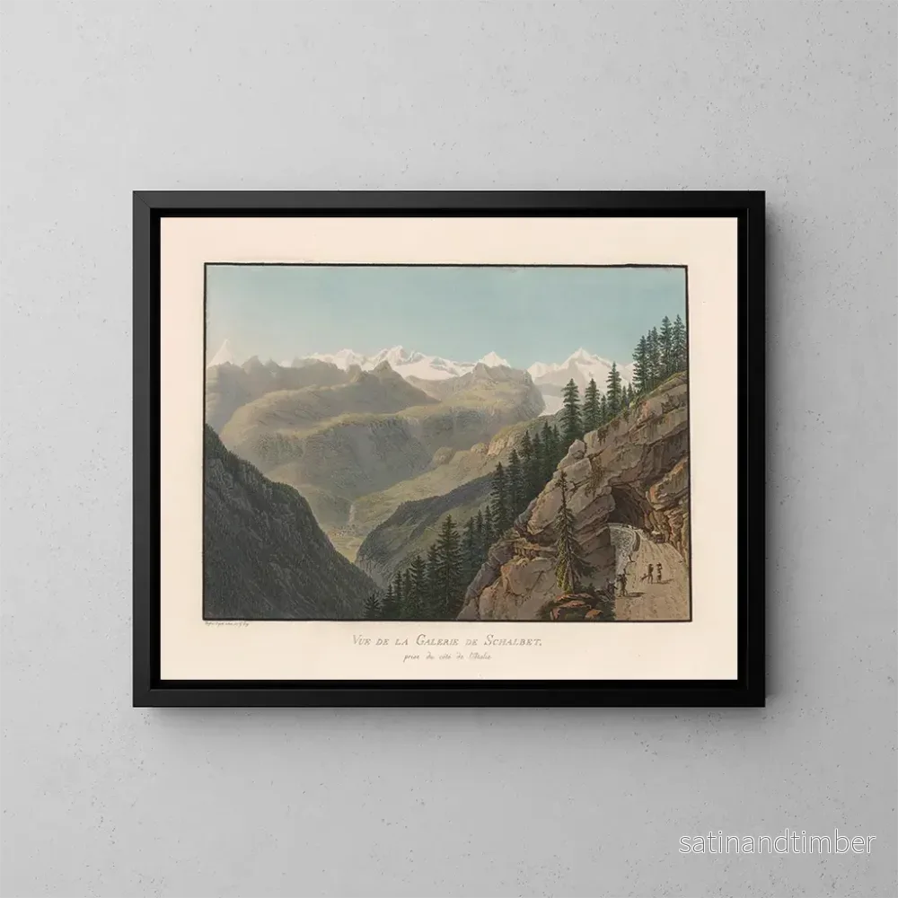 Reproduktion av målningen Vue de la Galerie de Schabert prise du côté de l'Italie - Gabriel Lory le Jeune