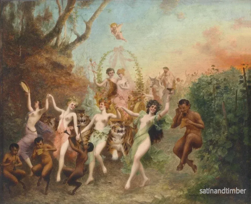 Reproduktion av målningen Fête des faunes et des nymphes - Moritz Stifter - Bild 2