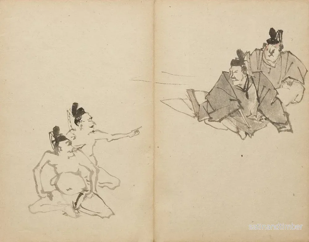 Reproduktion av målningen Courtisans - Kawanabe Kyōsai - Bild 2