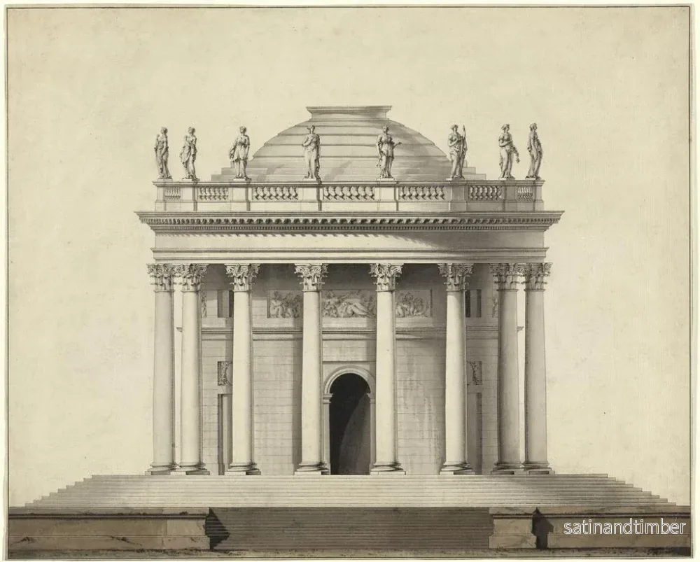 Reproduktion av målningen En klassisk tempel - Louis Gustave Taraval - Bild 2