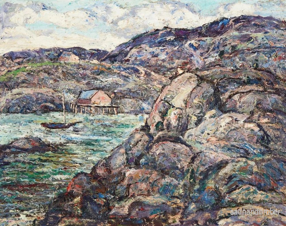 Reproduktion av målningen av den klippiga kusten i Nova Scotia - Ernest Lawson - Bild 2
