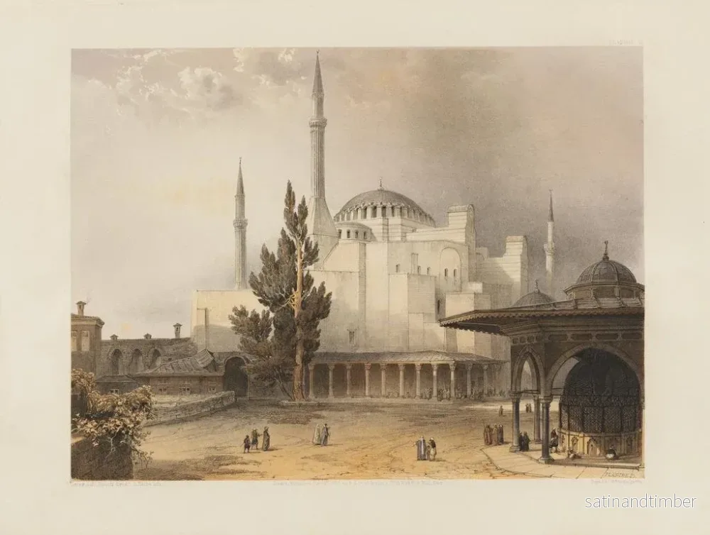 Reproduktion av målningen av Hagia Sophia i Konstantinopel, nyligen restaurerad på order av Hans Majestät sultan Abdul Medjid n°15 - Gaspare Fossati - Bild 2