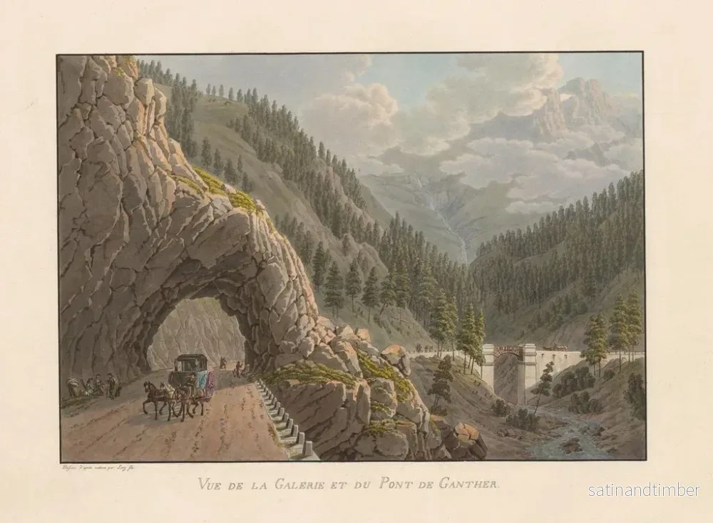 Reproduktion av målningen Vue de la galerie et du pont de Ganther - Gabriel Lory le Jeune - Bild 2