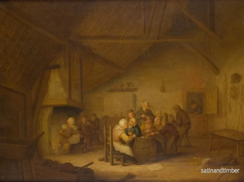 Reproduktion av målningen av bönder i värdshuset - Bartholomeus Molenaer - Bild 2