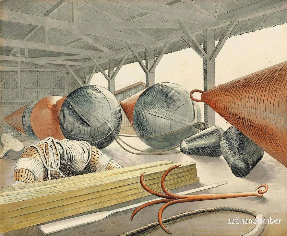 Reproduktion av målningen Bouées et grappin - Eric Ravilious - Bild 2