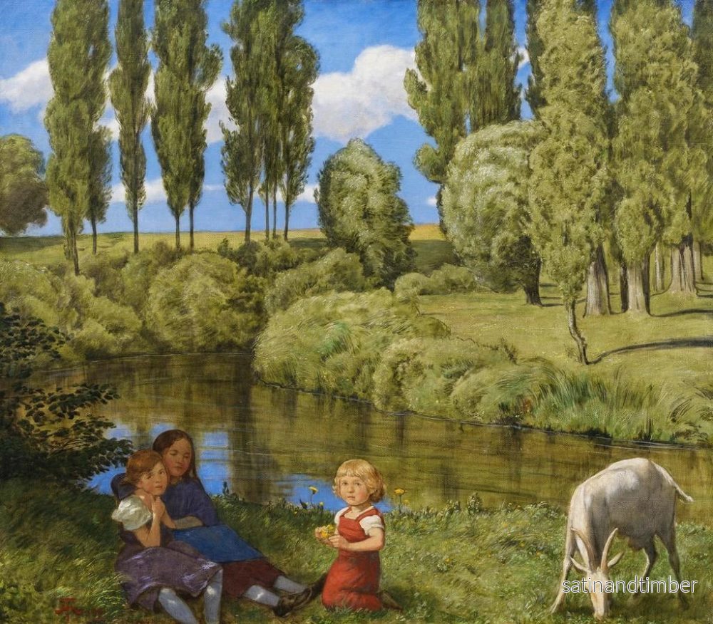 Reproduktion av målningen vid den tysta bäcken - Hans Thoma - Bild 2