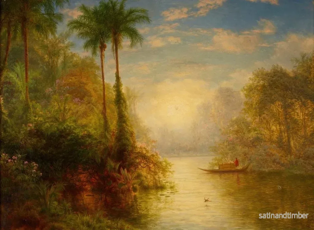 Reproduktion av målningen Elegi över floden Guayaquil - Louis Rémy Mignot - Bild 2