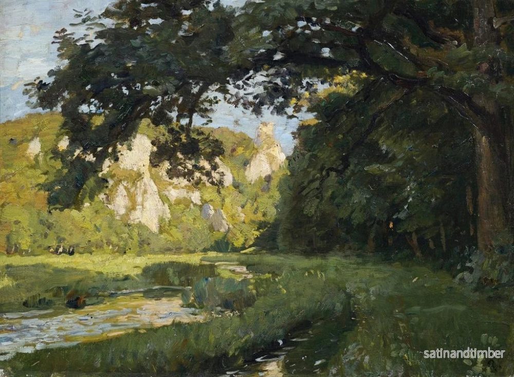 Reproduktion av målningen Landskapsmålning sommar nära Buttenhausen - Otto Reiniger - Bild 2