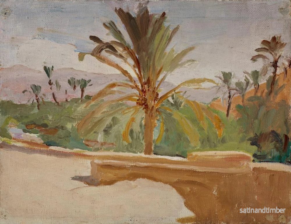Reproduktion av målningen Oasis de Biskra med palmer - Jan Cybis - Bild 2