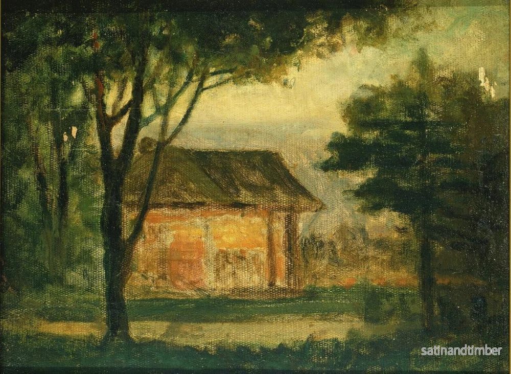 Reproduktion av målningen La vieille maison familiale - Edward Mitchell Bannister - Bild 2