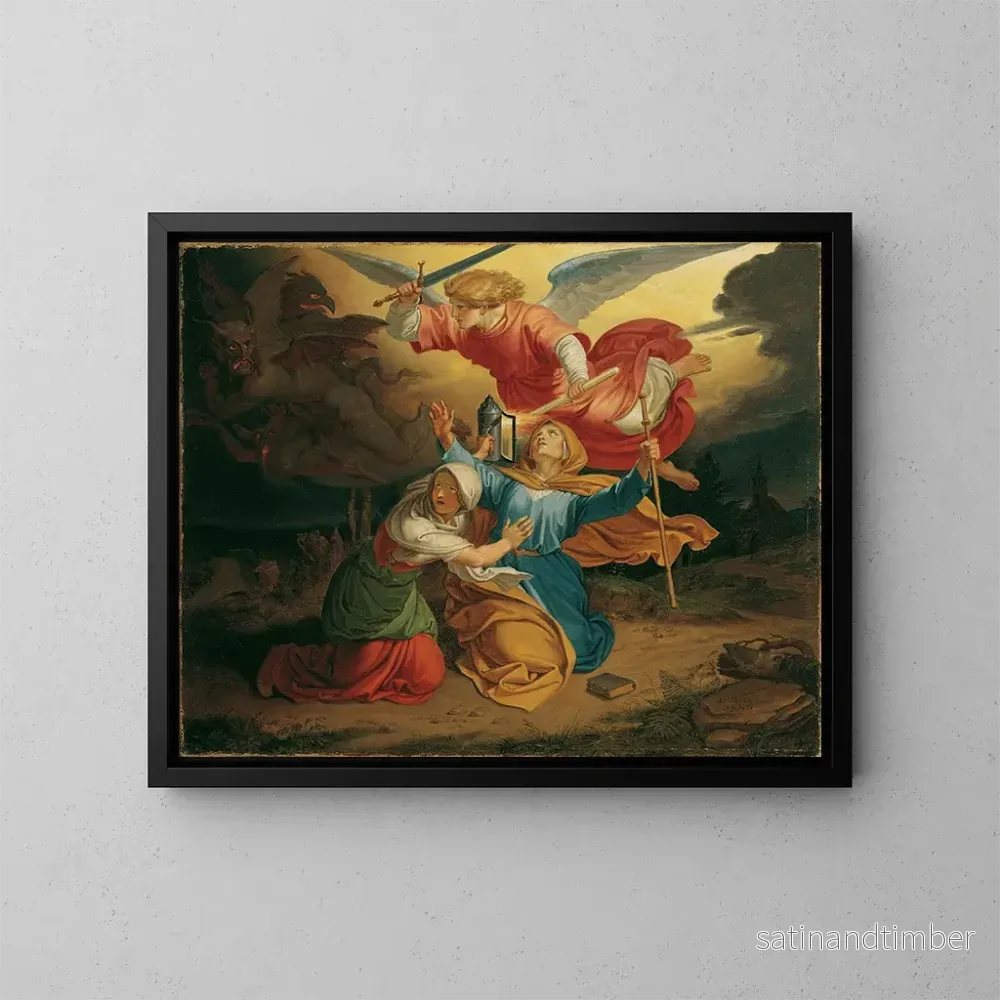 Reproduktion av målningen La Tentation de sainte Gudule – Joseph von Führich Reproduktion av målningen La Tentation de sainte Gudule – Joseph von Führich