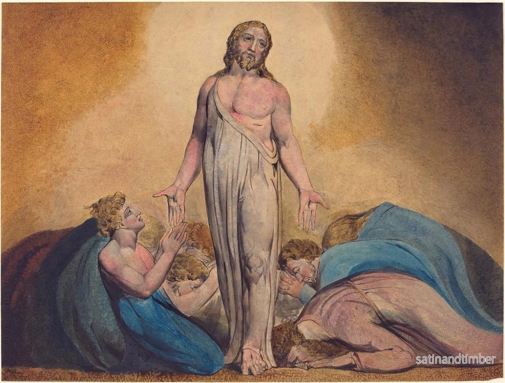 Reproduktion av målningen Le Christ apparaissant à ses disciples après la résurrection - William Blake - Bild 2