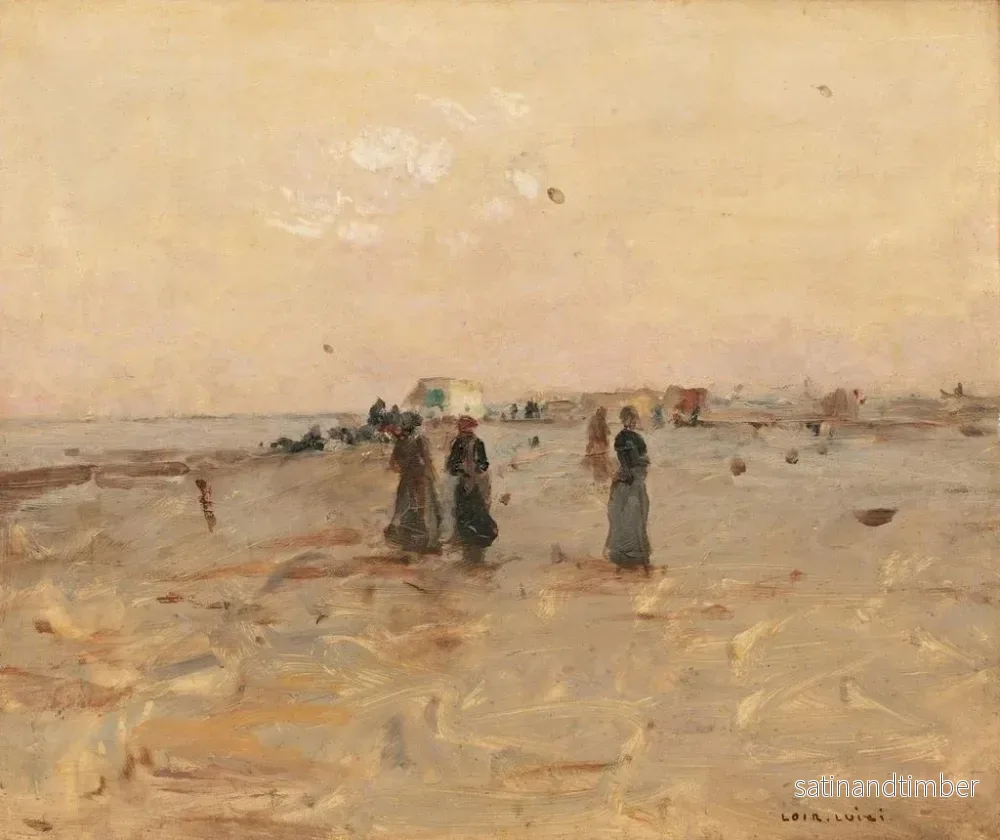 Reproduktion av målningen På stranden - Luigi Loir - Bild 2