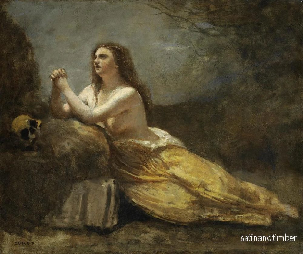 Reproduktion av målningen Madeleine i bön - Jean-Baptiste-Camille Corot - Bild 2