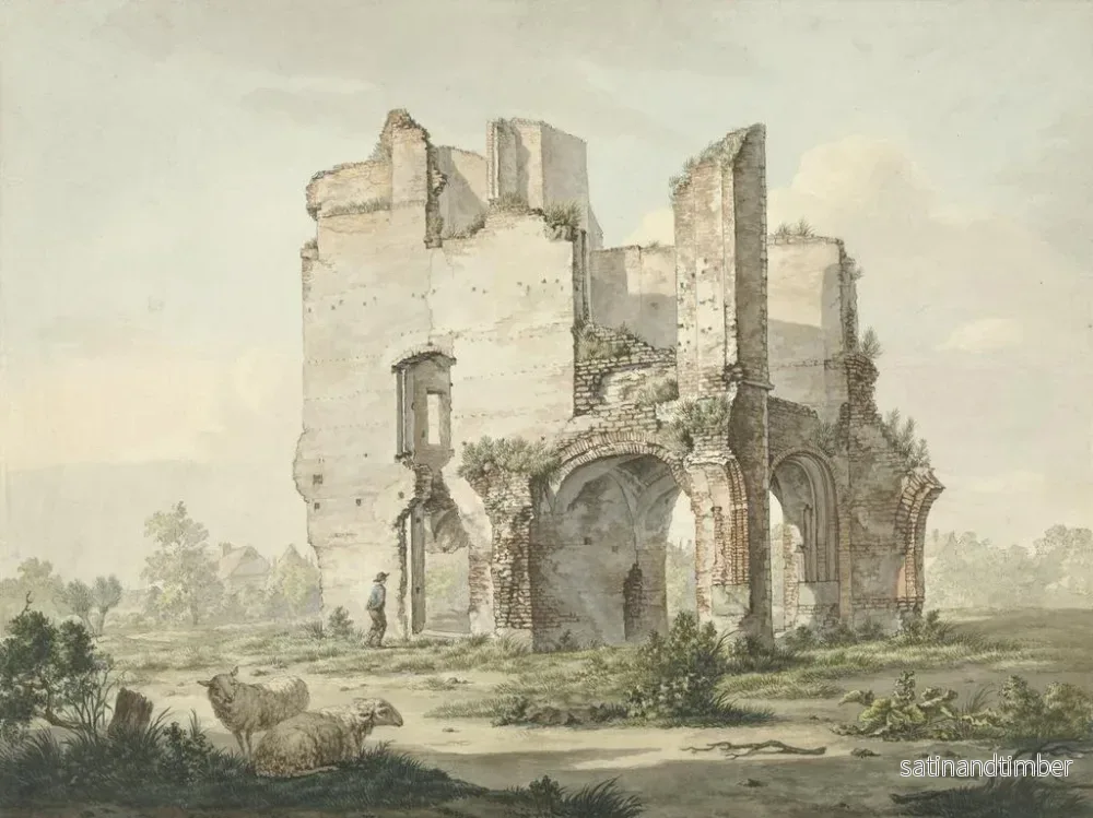 Reproduktion av målningen La rune de l'abbaye de Rijnsburg - Jacob van Liender - Bild 2
