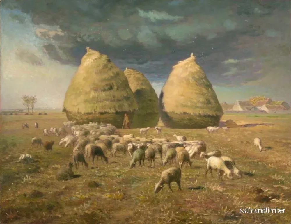 Reproduktion av målningen av höskullar på hösten - Jean-François Millet - Bild 2