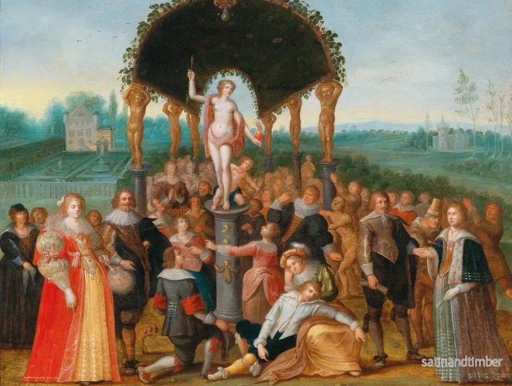 Reproduktion av målningen En allegori av Venus Verticordia - Louis de Caullerys verkstad - Bild 2