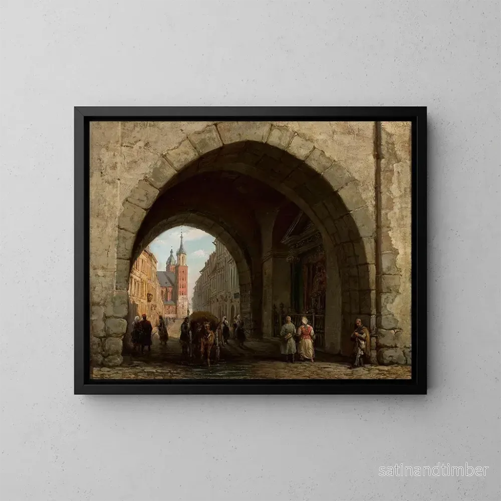 Reproduktion av målningen Porte de Saint-Florian à Cracovie – Marcin Zaleski Reproduktion av målningen Porte de Saint-Florian à Cracovie – Marcin Zaleski