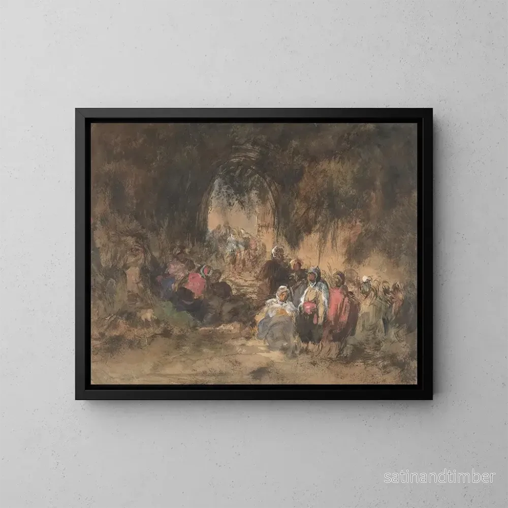 Reproduktion av målningen Arabes i vila - Eugenio Lucas Velázquez
