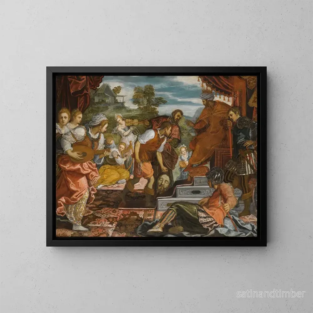 Reproduktion av målningen Le Triomphe de David - Domenico Tintoretto