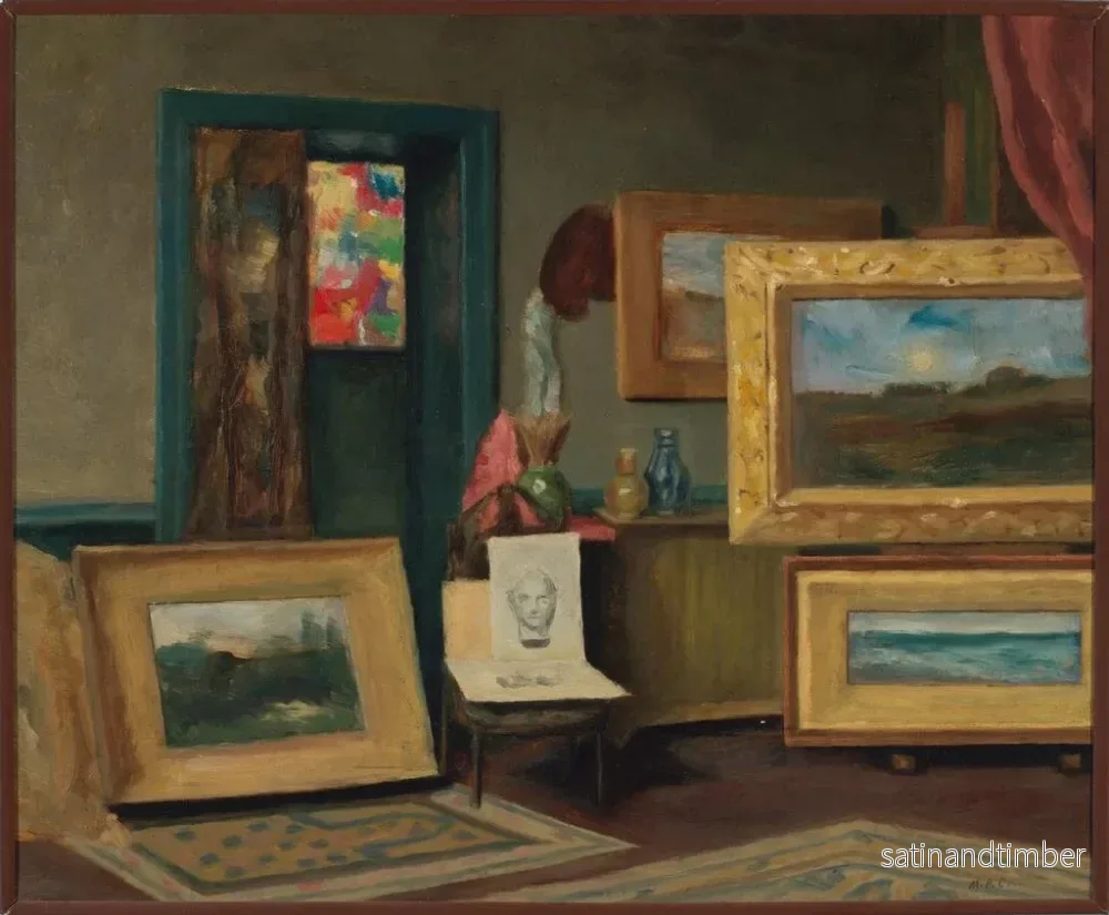 Reproduktion av målningen Le studio de Dwight Tryon - Marie P. Castegnier - Bild 2