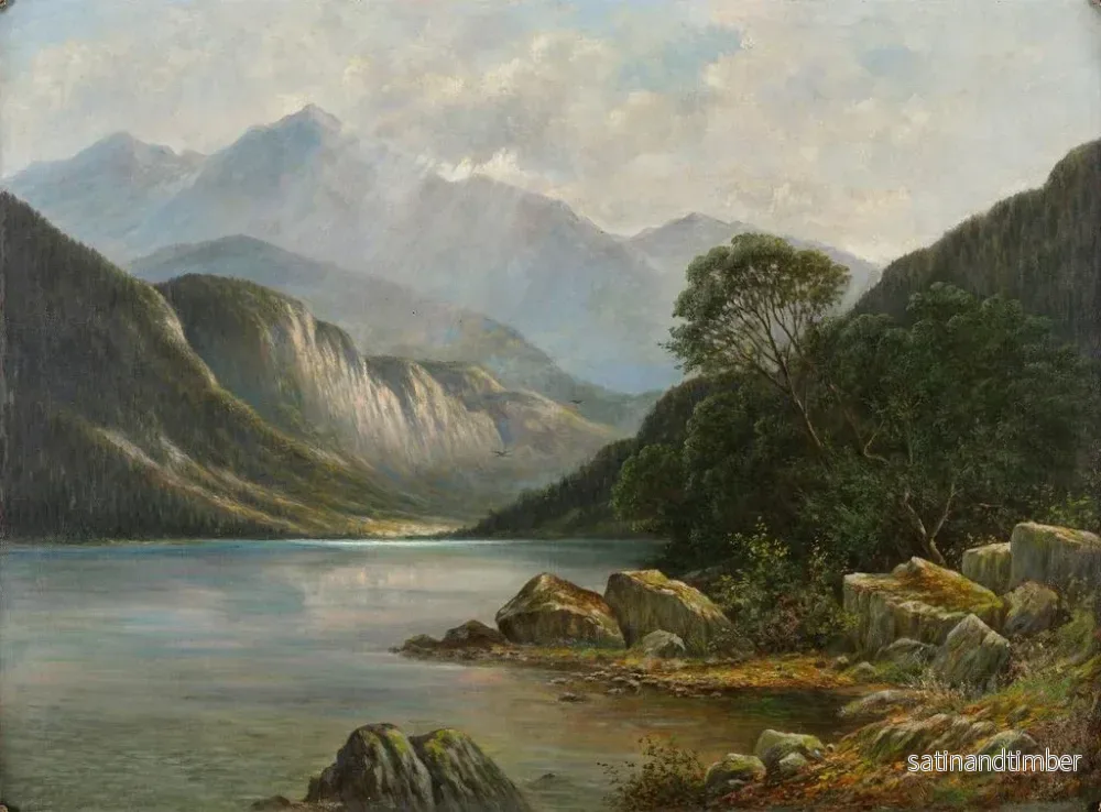 Reproduktion av målningen Lac Bader med Wetterstein - Franz Stephan Paschinger - Bild 2