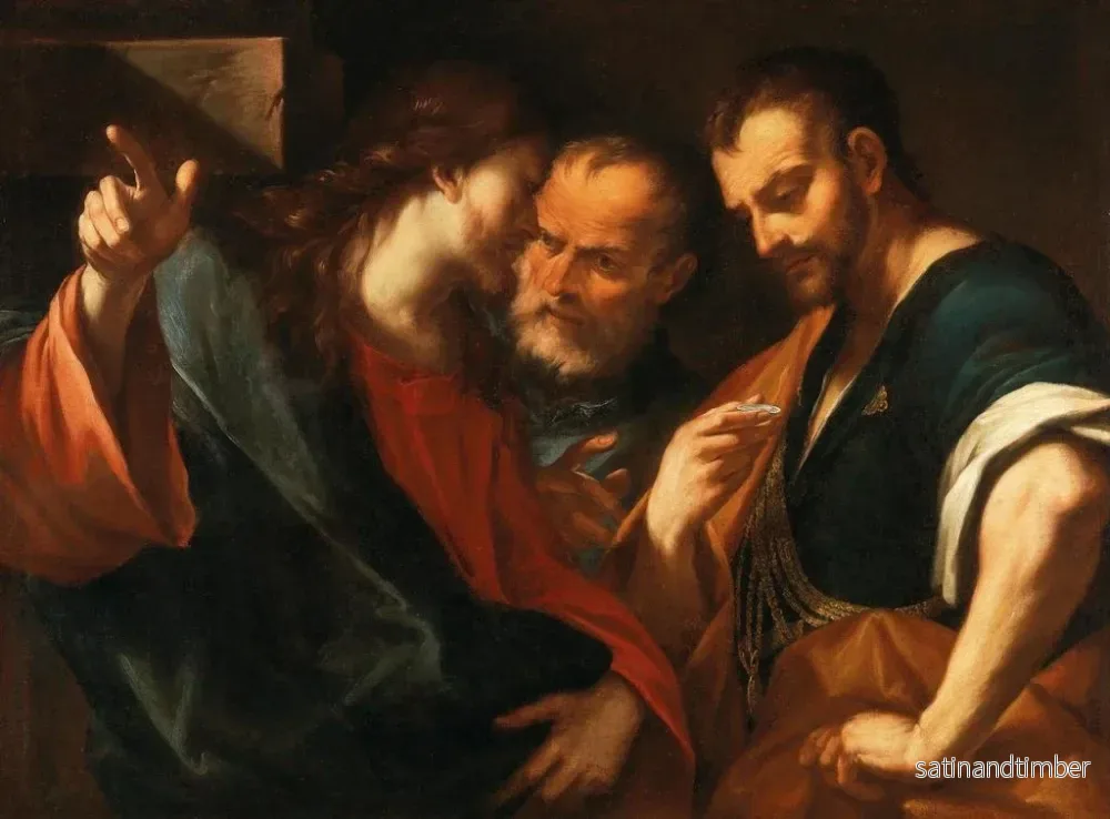 Reproduktion av målningen L'Argent de la dîme - Giovanni Battista Beinaschi - Bild 2