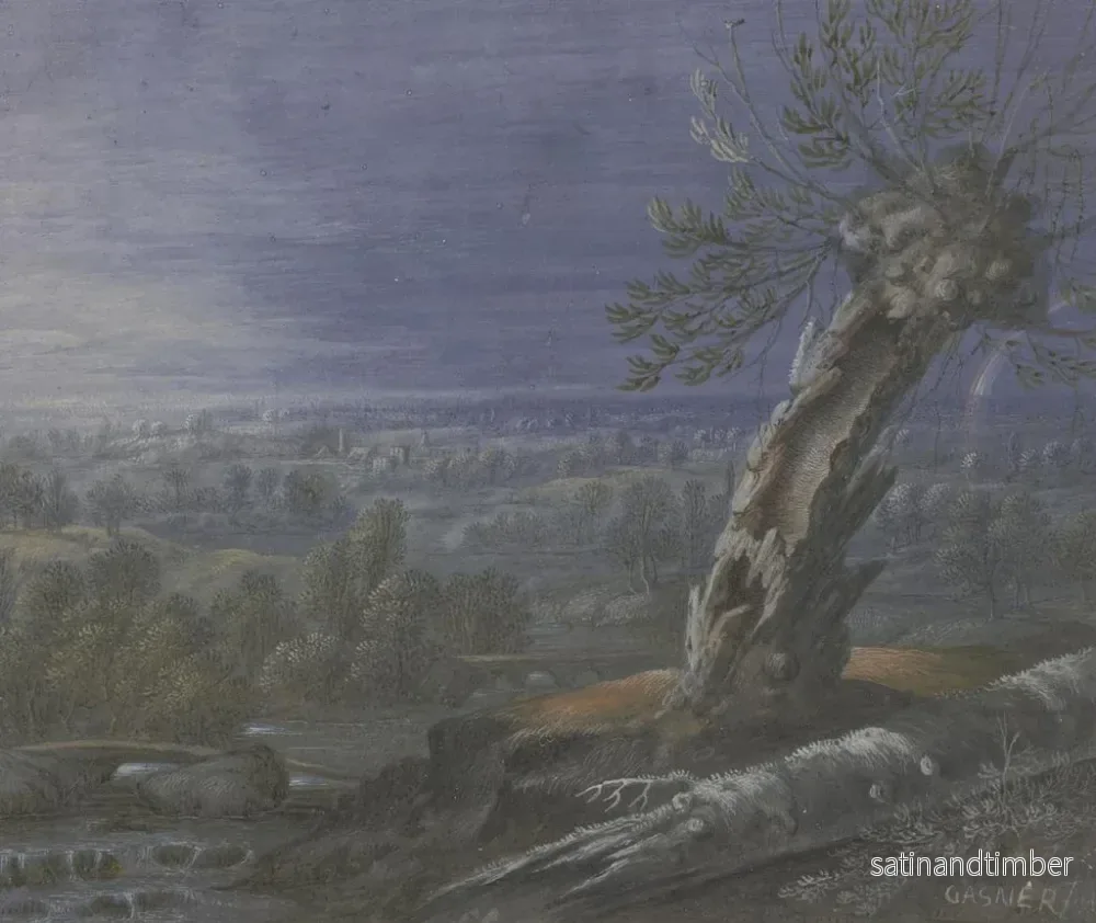 Reproduktion av målningen Landskapsmotiv med stor bredd och regnbåge - Johann Nikolaus Gassner - Bild 2