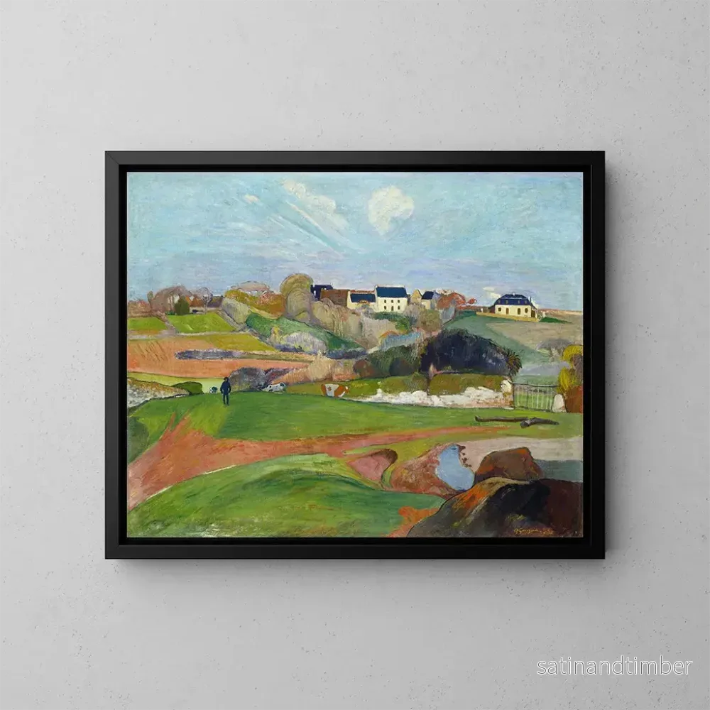 Reproduktion av målningen Landskap vid Le Pouldu - Paul Gauguin