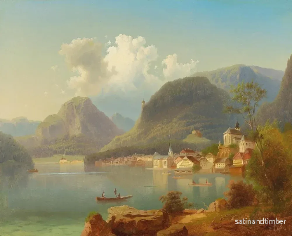 Reproduktion av målningen Vue de Hallstatt - Ferdinand Lepié - Bild 2
