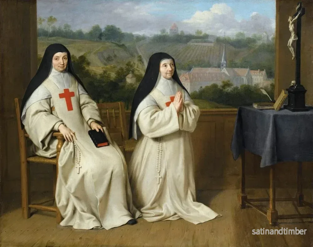 Reproduktion av målningen av porträtt av moder Agnès och syster Angélique från Port-Royal-des-Champs - Philippe de Champaigne - Bild 2