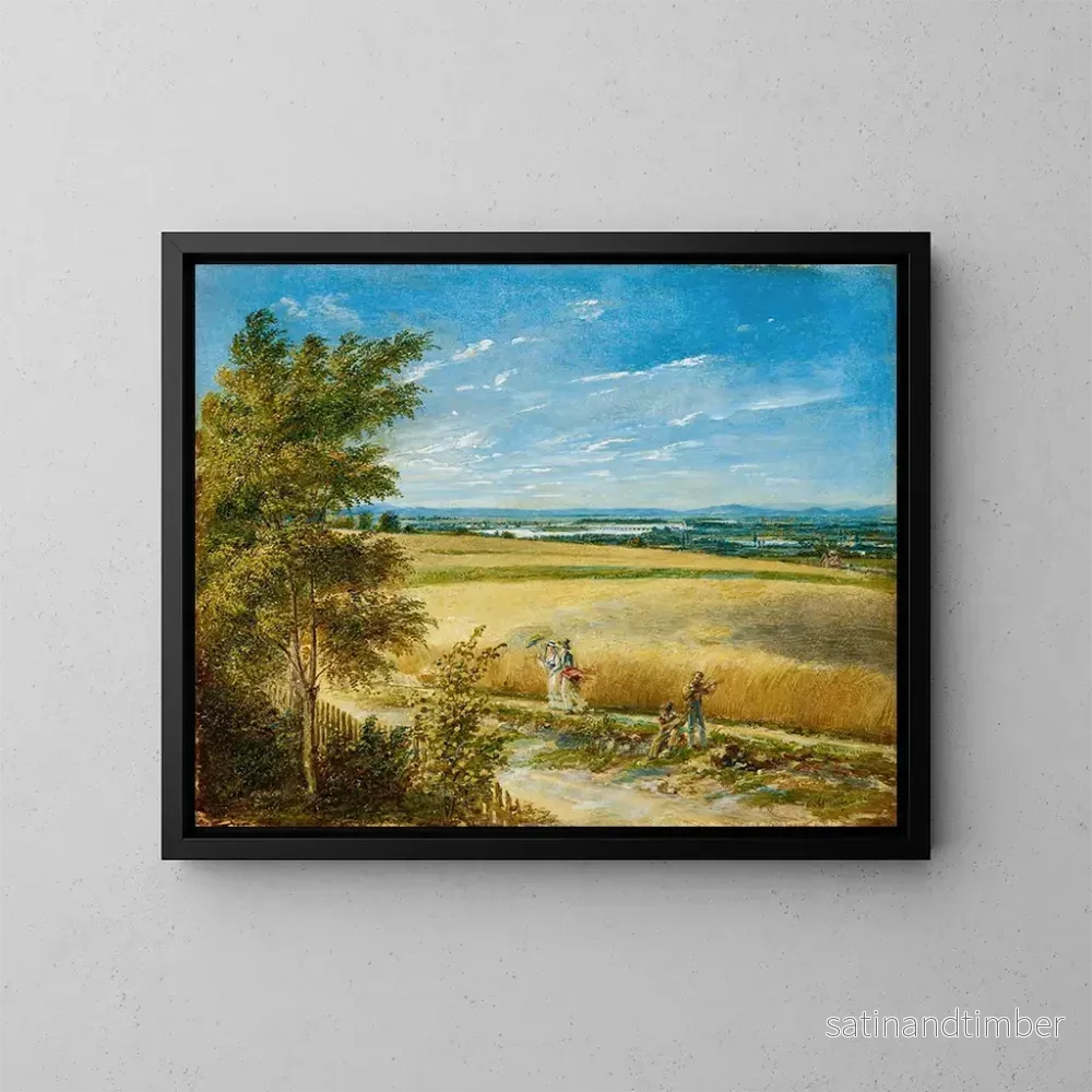 Reproduktion av målningen Le Danube med den gamla Reich-bron - Karl Joseph Aloys Agricola