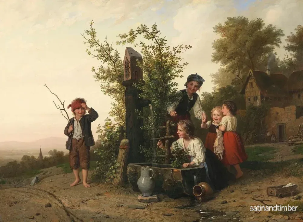 Reproduktion av målningen Le jeu de la taupe - Johann Georg Meyer von Bremen - Bild 2