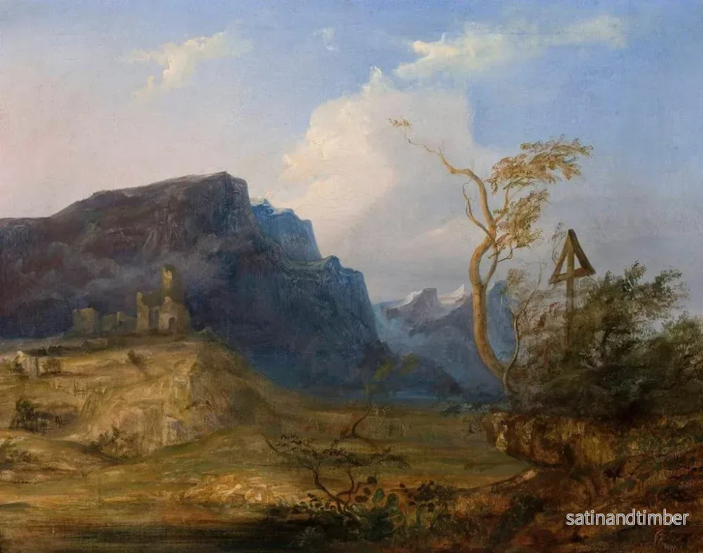 Reproduktion av målningen Landskapsbild av berg - Jan Nepomucen Głowacki - Bild 2