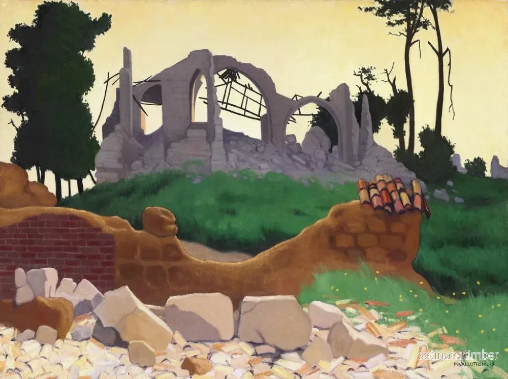 Reproduktion av målningen av Souain-kyrkan - Félix Vallotton - Bild 2