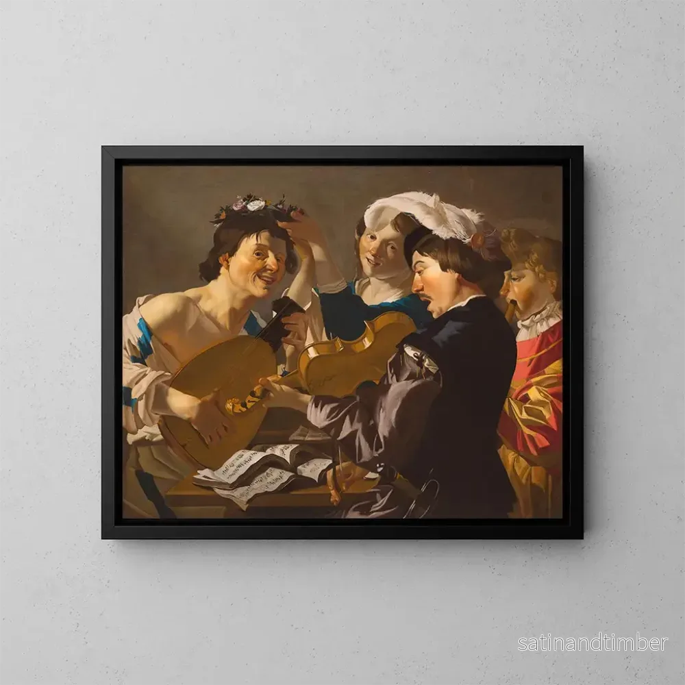 Reproduktion av målningen Le Concert - Dirck van Baburen