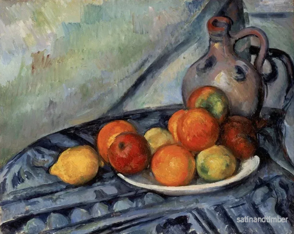 Reproduktion av målningen av frukter och en kruka på ett bord - Paul Cézanne - Bild 2