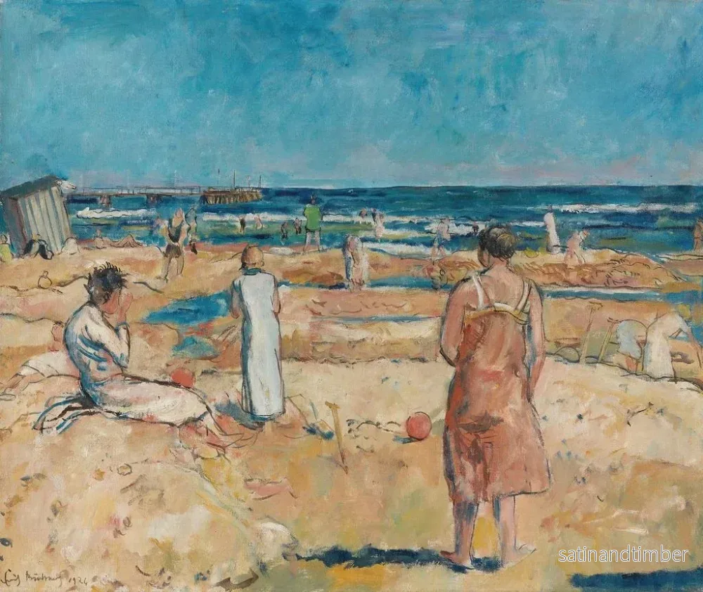 Reproduktion av målningen Strand vid Heringsdorf efter en översvämning - Erich Büttner - Bild 2