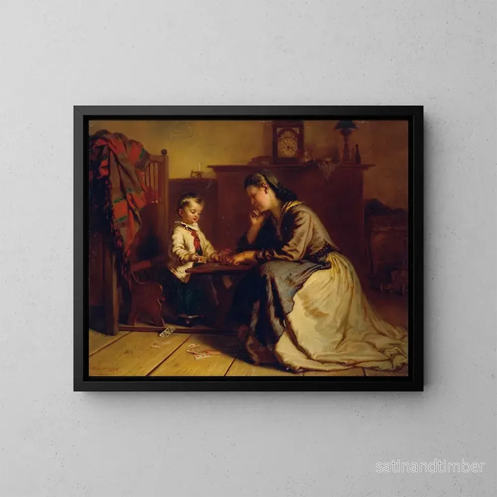Reproduktion av målningen Kortspel - Ferdinand Mallitsch